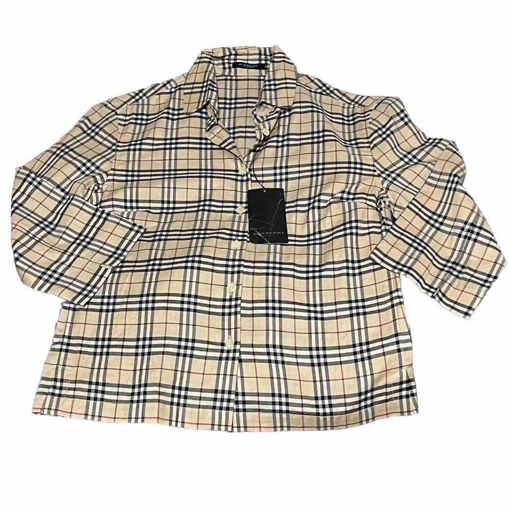 Burberry: Traditional Vintage Cotton Nova Check Button Shirt. BNWT. Size 4